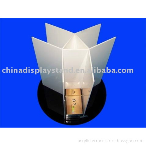 white acrylic tobacco display